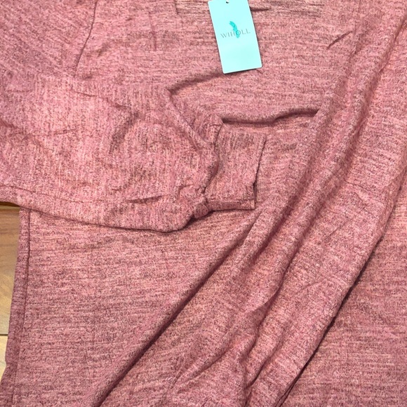 Wiholl Long Sleeve Light Burgundy Top Size X-Large NWT - Picture 5 of 7
